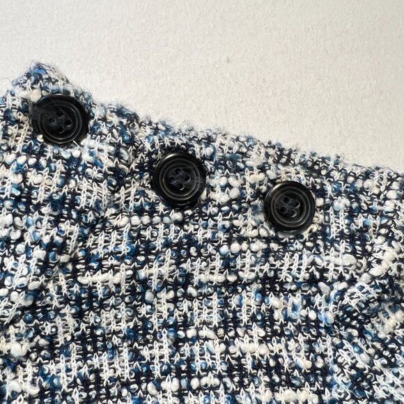 💙Talbots Black White Grey light blue  Tweed-Inspired Midi Dress - Size XL - Picture 4 of 10